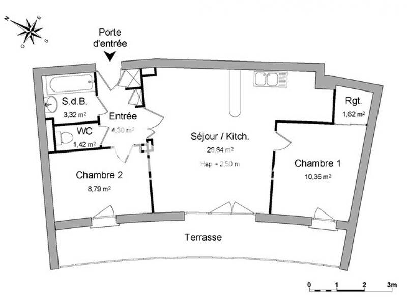 Maison à louer, 56m², LE COUDRAY