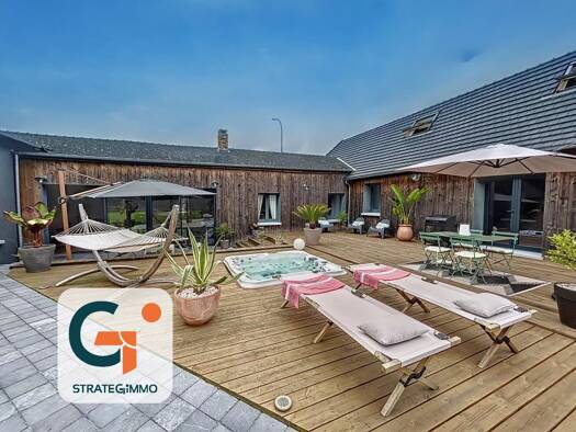 Maison de plain-pied à vendre 520 000 € 7 pièces 5 chambres 240 m² 1 100 m² de terrain Saint-André-sur-Cailly 76690