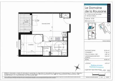 Appartement à louer 605 € 2 pièces 1 chambre 43 m² 1er étage Le Terroir St Alban 31140