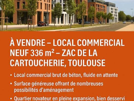 Local commercial à vendre 1 066 000 € 336 m² de surface de vente Toulouse 31300