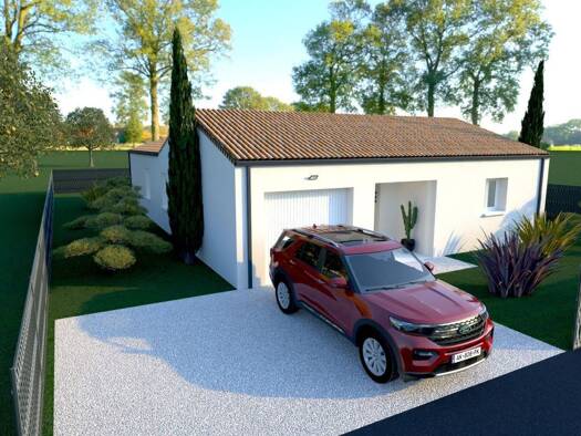 Terrain avec maison neuve à vendre 242 900 € 6 pièces 4 chambres 102 m² 986 m² de terrain Brie 16590