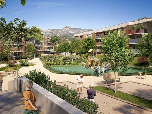 Appartement à vendre - neuf 255 000 € 2 pièces 41,5 m² 3ème étage Beaudinard-Eoures Aubagne 13400