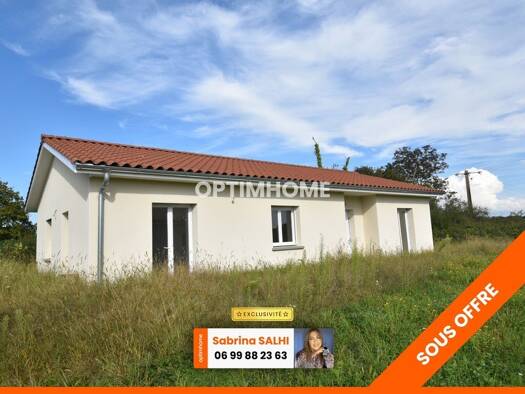 Maison de plain-pied à vendre - Neuf 160 000 € 4 pièces 3 chambres 102 m² La Genête 71290
