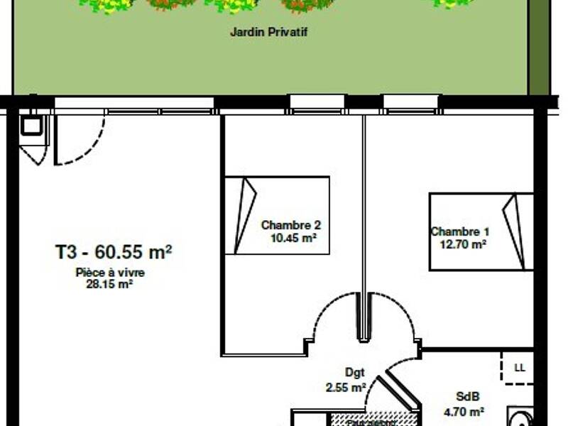 Maison à louer, 60m², MAINVILLIERS