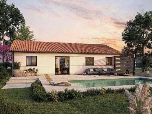 Terrain avec maison neuve à vendre 179 000 € 4 pièces 3 chambres 90 m² 1 500 m² de terrain La Salvetat-Belmontet 82230