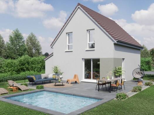 Terrain avec maison neuve à vendre 305 557 € 5 pièces 3 chambres 97 m² 414 m² de terrain Nord Est Bischwiller 67240