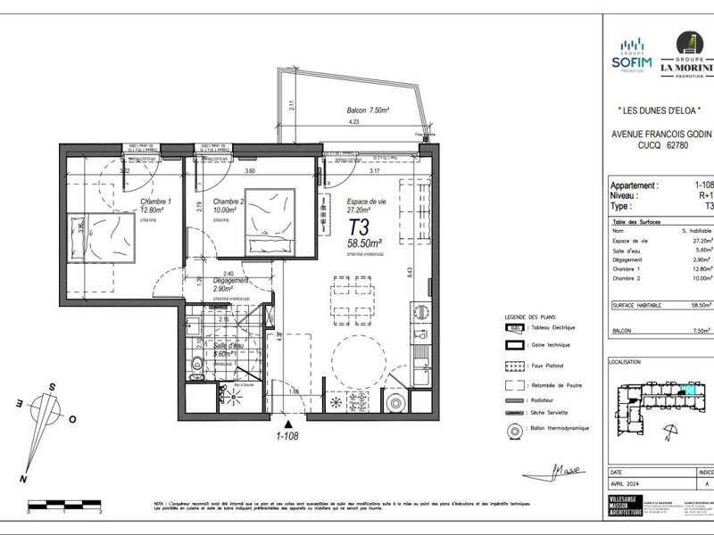 Maison à louer, 59m², CUCQ