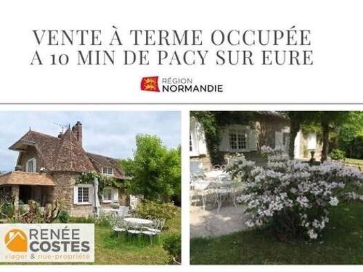 Maison en viager occupé Bouquet 138 500 € 6 pièces 4 chambres 216 m² 3 580 m² de terrain Pacy-sur-Eure 27120