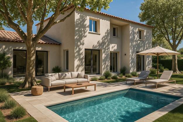 Terrain avec maison neuve à vendre 441 000 € Le Triadou 34270