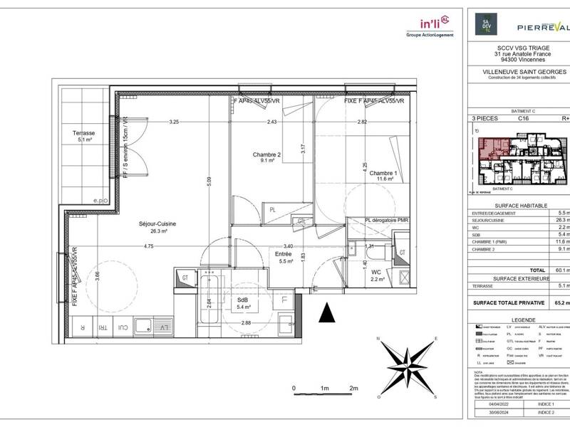 Maison à louer, 60m², VILLENEUVE SAINT GEORGES