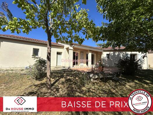 Maison de plain-pied à vendre 235 000 € 5 pièces 3 chambres 122,75 m² 1 057 m² de terrain Cazals 46250