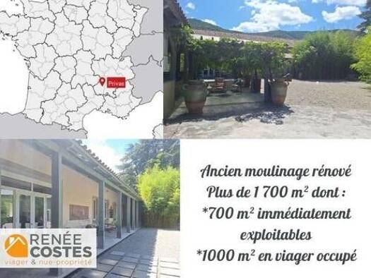 Maison en viager occupé Bouquet 1 165 000 € 17 pièces 8 chambres 1 100 m² 26 072 m² de terrain Tauleac Baudoin Privas 07000