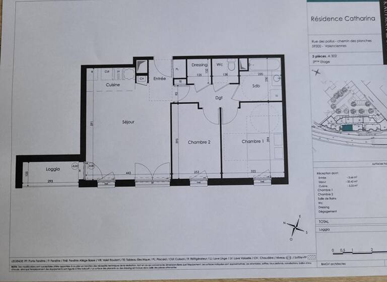 Appartement à vendre 191 000 € 3 pièces 2<br/>chambres 62 m²<br/>superficie 3/5<br/>étage Faubourg Saint Catherine-Faubourg de Paris-Le Vignole Valenciennes 59300