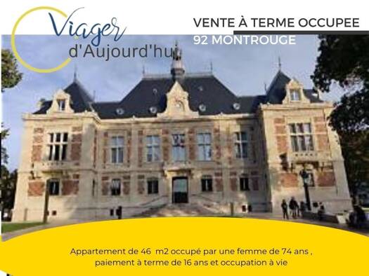 Appartement en viager occupé Bouquet 45 500 € 2 pièces 1 chambre 46 m² RDC Montrouge 92120