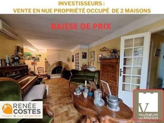 Maison en viager occupé Bouquet 328 674 € 12 pièces 8 chambres 268 m² 1 572 m² de terrain Abbaye-La Motte Villeneuve les Avignon 30400