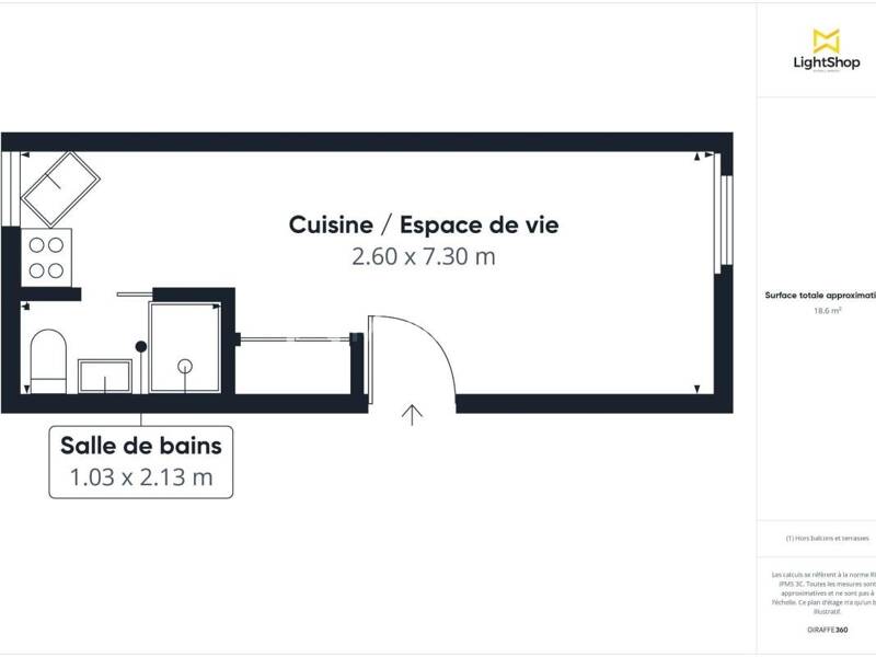 Maison à louer, 18m², PARIS 14E