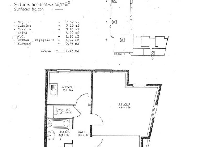 Appartement à vendre 109 000 € 2 pièces 1<br/>chambre 46 m²<br/>superficie 1/5<br/>étage Metz 57070