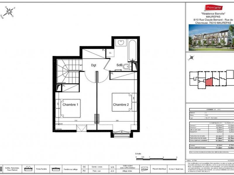 Maison à louer, 62m², MAUREPAS