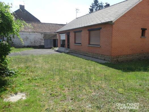 Maison de plain-pied à vendre 190 000 € 5 pièces 3 chambres 90 m² 1 032 m² de terrain Nord Condé-sur-l'Escaut 59163