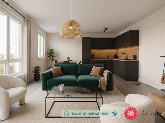 Appartement à vendre - neuf 221 325 € 3 pièces 2 chambres 58 m² 2ème étage Collegiale Mantes-la-Jolie 78200