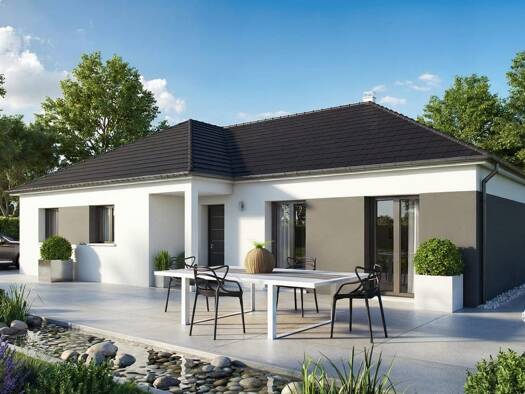 Terrain avec maison neuve à vendre 213 673 € 4 pièces 3 chambres 88 m² 1 090 m² de terrain Vaudrey 39380