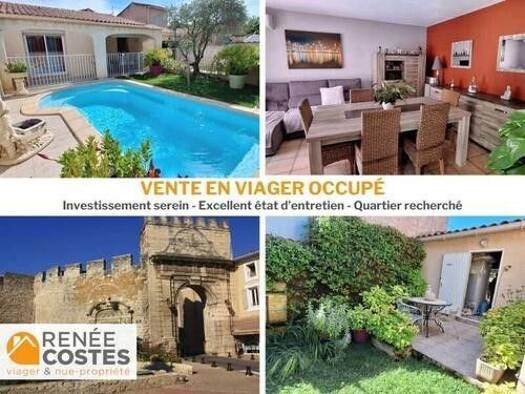 Maison en viager occupé Bouquet 57 100 € 3 pièces 2 chambres 60 m² 267 m² de terrain Monteux 84170