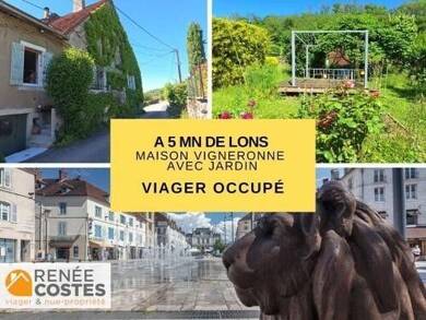 Maison en viager occupé Bouquet 31 850 € 3 pièces 2 chambres 121 m² 446 m² de terrain Val du Solvan Lons le Saunier 39000