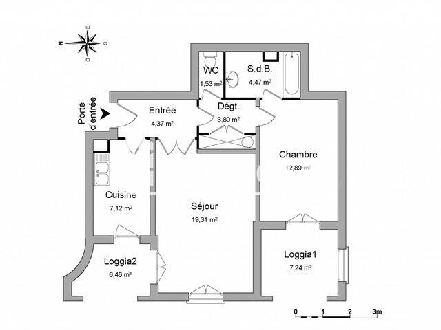 Maison à louer, 53m², DAMMARIE LES LYS