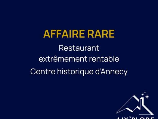 Restaurant à vendre Fonds de commerce 599 000 € 100 m² d'espace de restauration Gare Annecy 74000