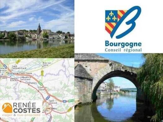 Maison en viager occupé Bouquet 19 450 € 3 pièces 2 chambres 65 m² 121 m² de terrain Pont-sur-Yonne 89140
