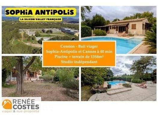 Maison en viager 451 500 € 4 pièces 3 chambres 139 m² 1 358 m² de terrain Saint-Cézaire-sur-Siagne 06530