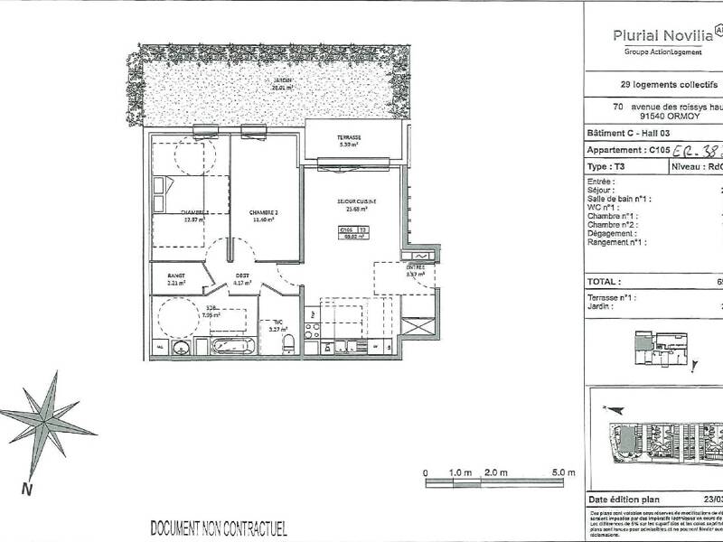 Maison à louer, 69m², ORMOY