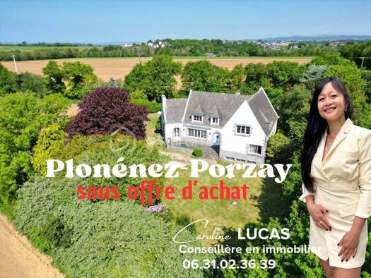 Maison de plain-pied à vendre 348 000 € 7 pièces 5 chambres 296 m² 3 000 m² de terrain Plonévez-Porzay 29550
