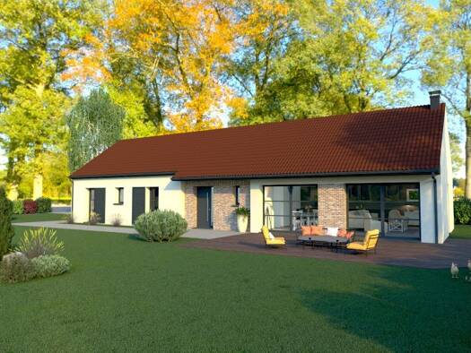 Terrain avec maison neuve à vendre 356 000 € 6 pièces 5 chambres 140 m² 1 343 m² de terrain Neuville-Saint-Rémy 59554