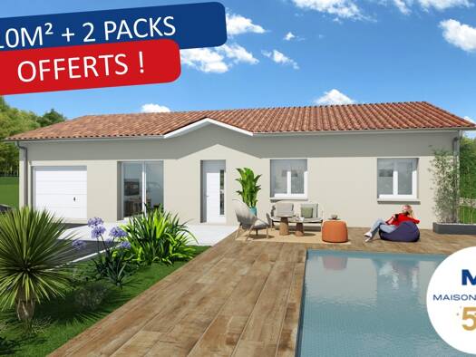 Terrain avec maison neuve à vendre 230 000 € 4 pièces 3 chambres 85 m² 300 m² de terrain Saint-Paul-de-Varax 01240