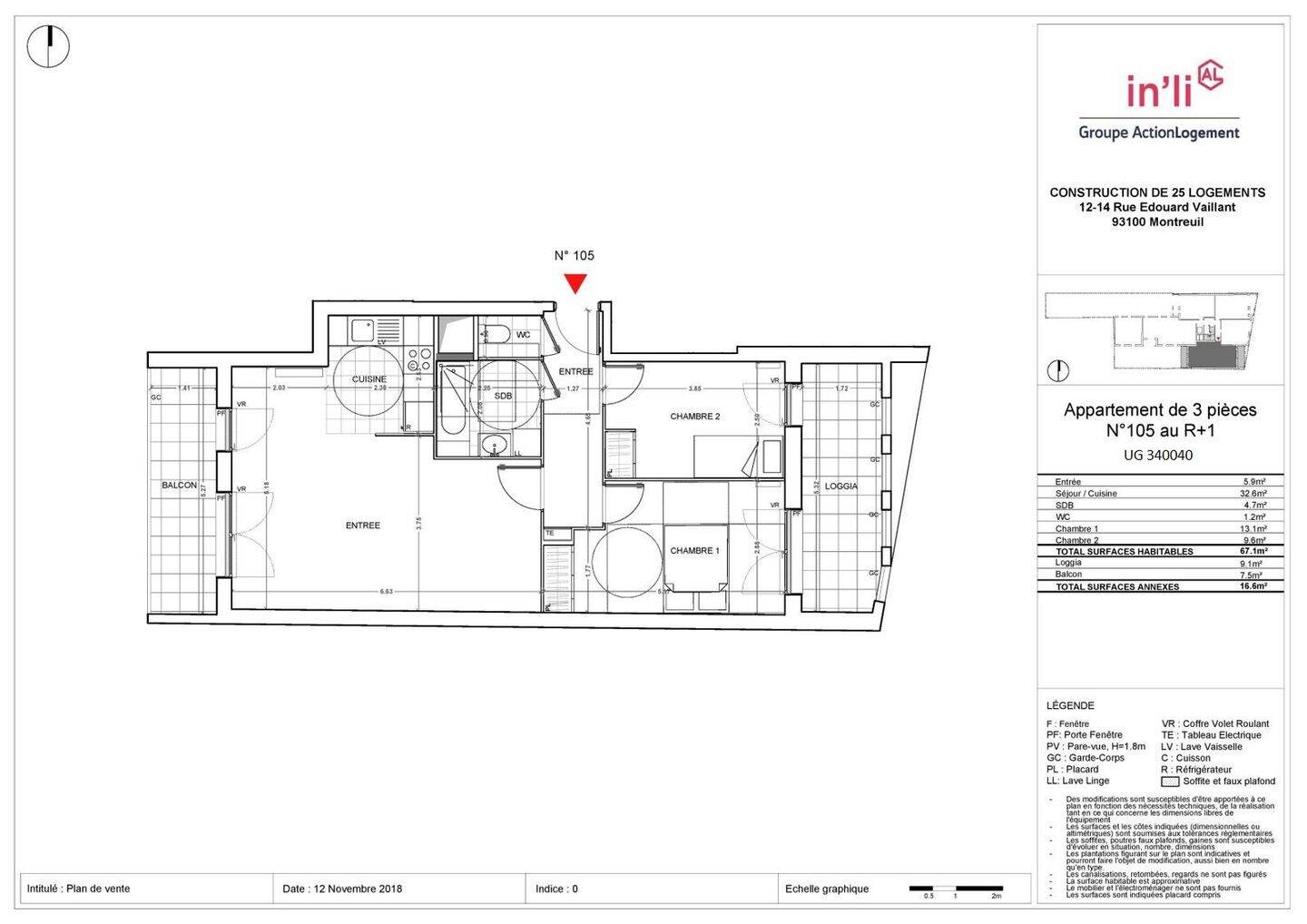 Maison à louer, 67m², MONTREUIL