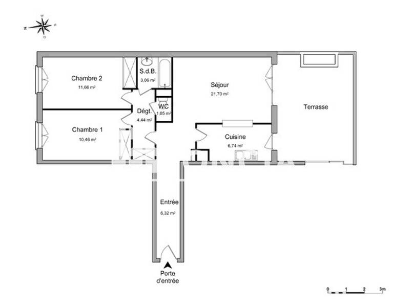 Maison à louer, 65m², COURCOURONNES