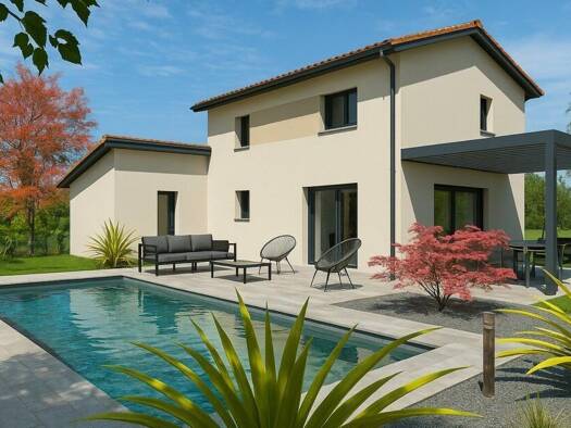 Terrain avec maison neuve à vendre 313 400 € 5 pièces 4 chambres 115 m² 850 m² de terrain Ouest Voiron 38500