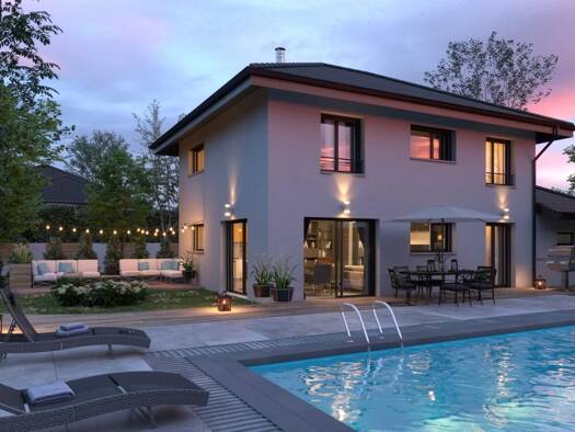 Terrain avec maison neuve à vendre 635 820 € 5 pièces 4 chambres 126 m² 586 m² de terrain Plaine et Chatelet Gaillard 74240