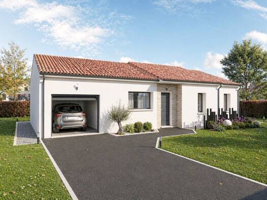 Terrain avec maison neuve à vendre 202 912 € 4 pièces 3 chambres 87 m² 2 825 m² de terrain Frozes 86190