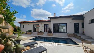 Maison de plain-pied à vendre 449 000 € 5 pièces 4 chambres 130 m² 494 m² de terrain Pollestres 66450