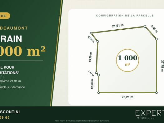 Terrain constructible à vendre 122 000 € 1 000 m² de terrain Gare Hénin-Beaumont 62110