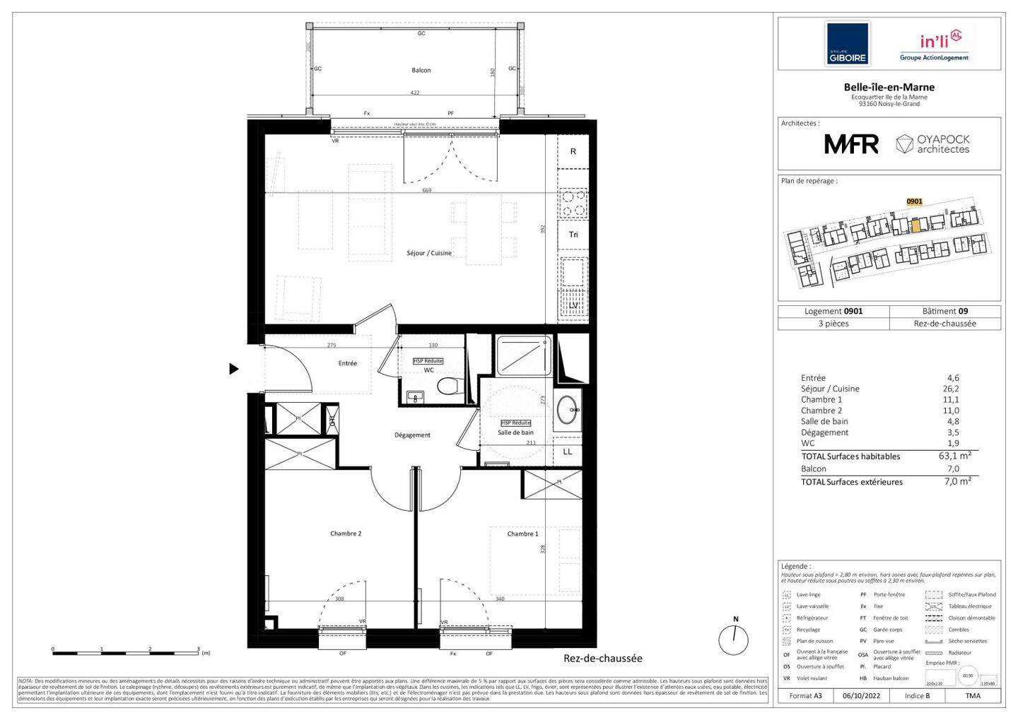 Maison à louer, 63m², NOISY LE GRAND