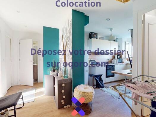Colocation à louer 395 € 5 pièces 4 chambres 74 m² 5ème étage Pont Rousseau Rezé 44400