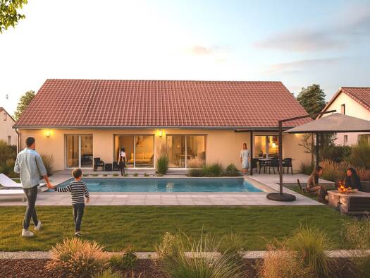 Terrain avec maison neuve à vendre 286 000 € 4 pièces 3 chambres 135 m² 550 m² de terrain Chateaurenaud Louhans 71500