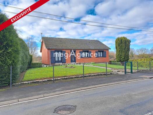 Maison de plain-pied à vendre 199 000 € 4 pièces 3 chambres 90 m² 784 m² de terrain Auxi-le-Château 62390