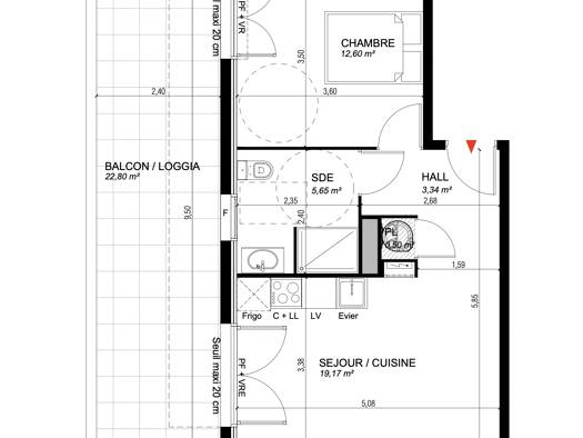 Appartement à vendre 155 000 € 2 pièces 1 chambre 41,5 m² La Chapelle-la-Reine 77760