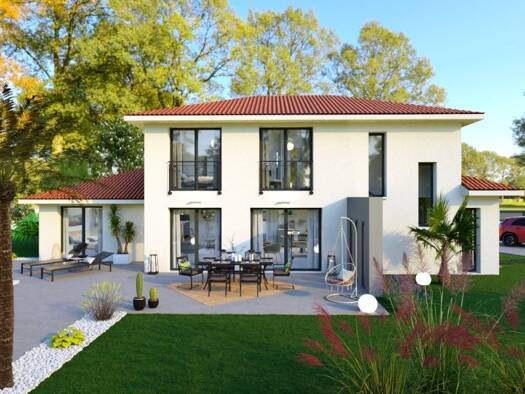 Terrain avec maison neuve à vendre 432 000 € 5 pièces 4 chambres 141 m² 957 m² de terrain Saint-Jean-de-Galaure 26240