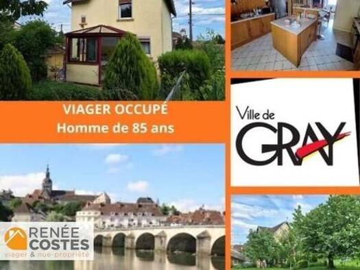 Maison en viager occupé Bouquet 28 295 € 4 pièces 2 chambres 92 m² 755 m² de terrain Ville Haute-Exterieur Bas Gray 70100