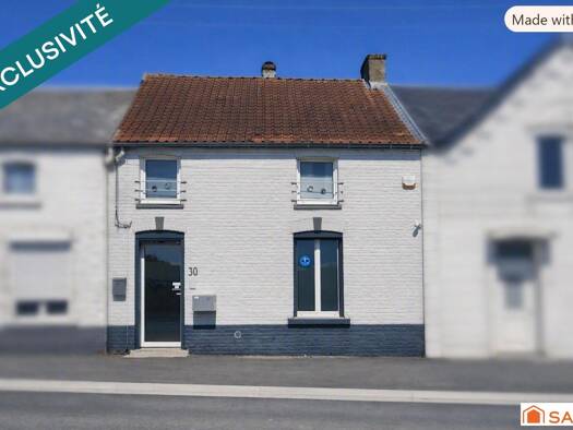 Maison à vendre 89 000 € 5 pièces 1 chambre 104 m² 106 m² de terrain Nord Jeumont 59460